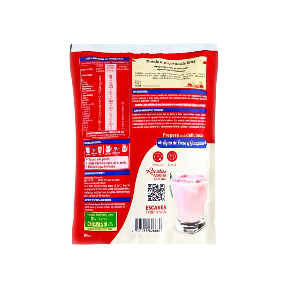 Alimento en polvo deslactosado para preparar bebidas a base de leche y grasa vegetal, adicionado con vitaminas y minerales Nestlé Carnation (460 g / 1 Lb) - Miniatura 3