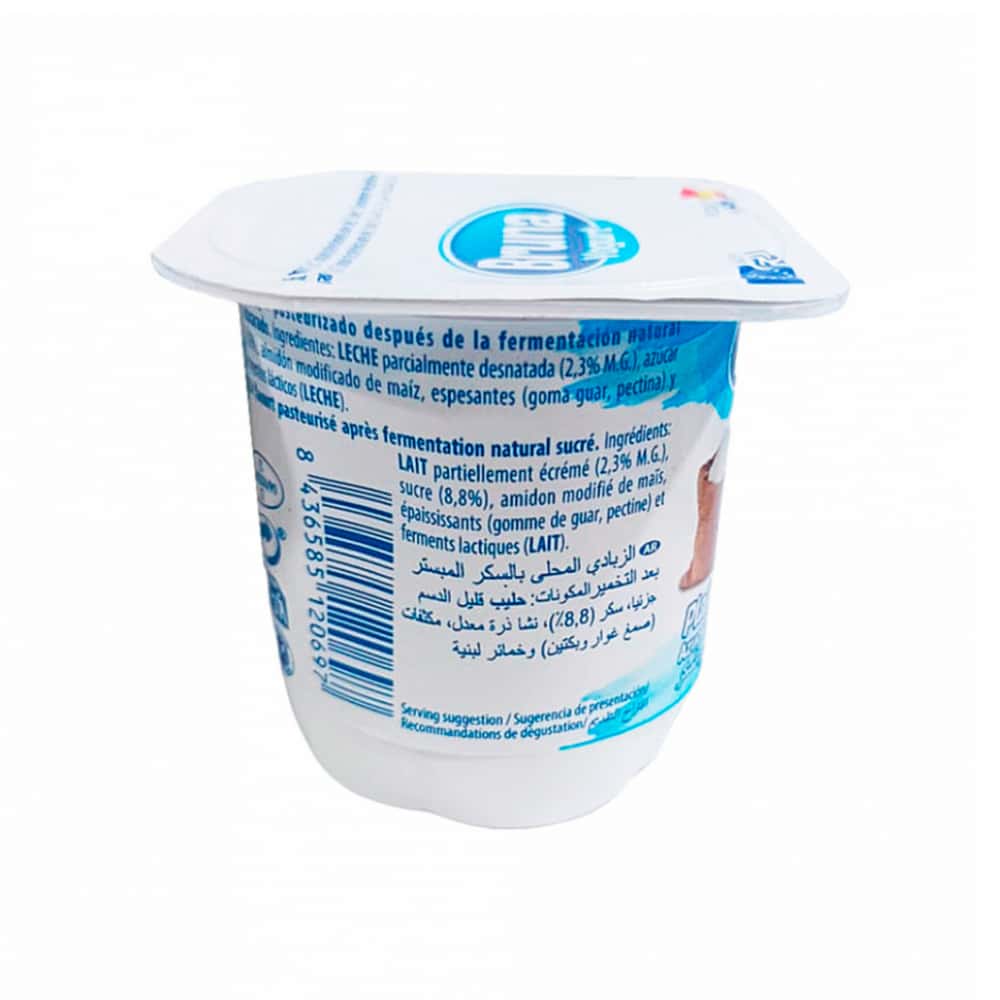 Yogurt pasteurizado natural azucarado Bruna (4 X 125 g / 4.41 oz) - Miniatura 3