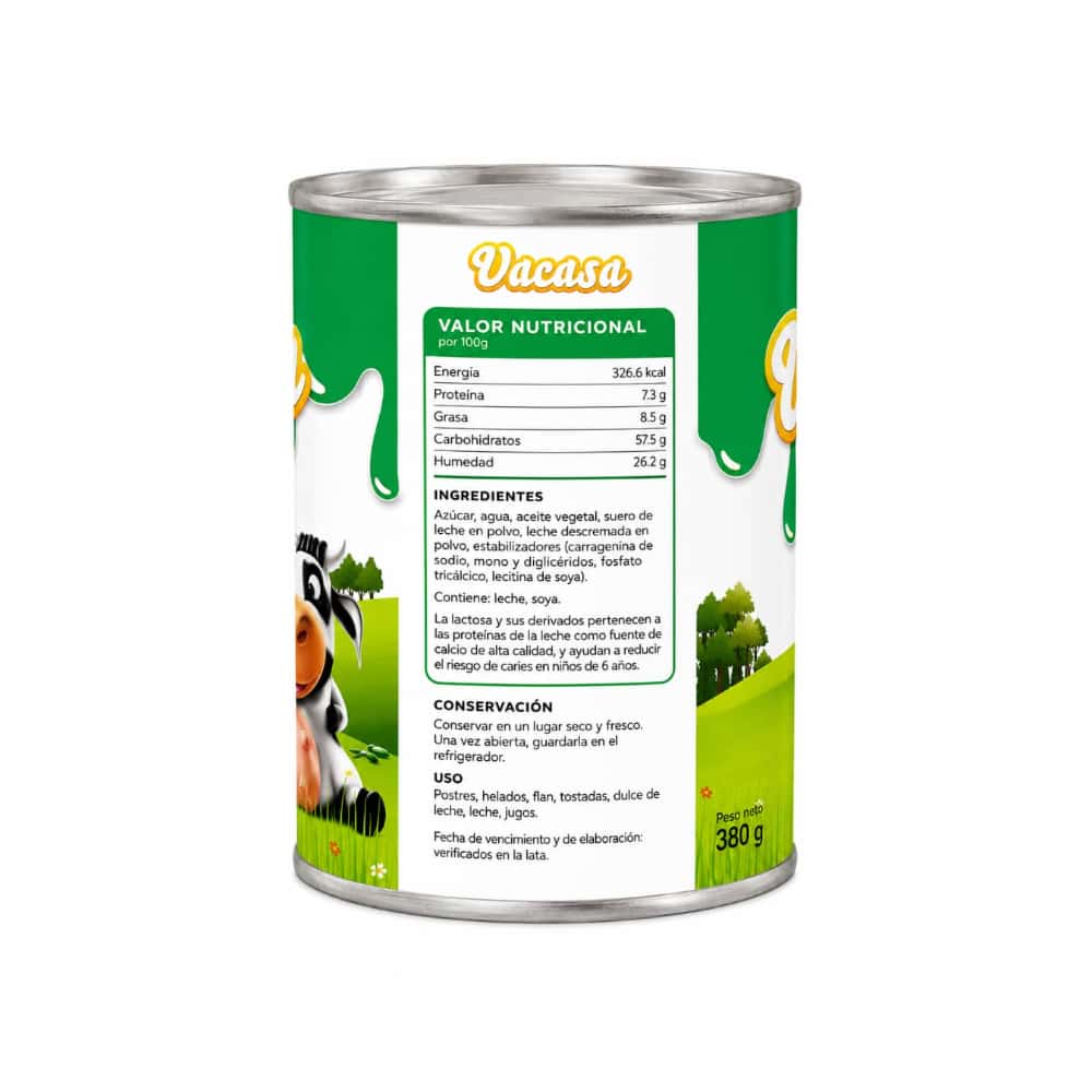 Leche condensada Vacasa (380 g / 13.40 oz) - Miniatura 3