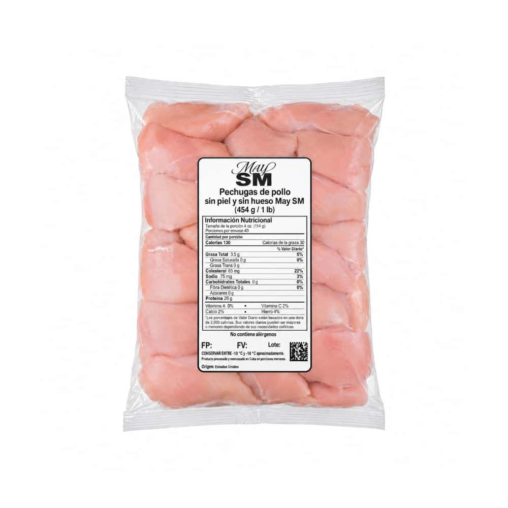 Pechugas de pollo sin piel y sin hueso May SM (454 g / 1 lb) - Miniatura 1