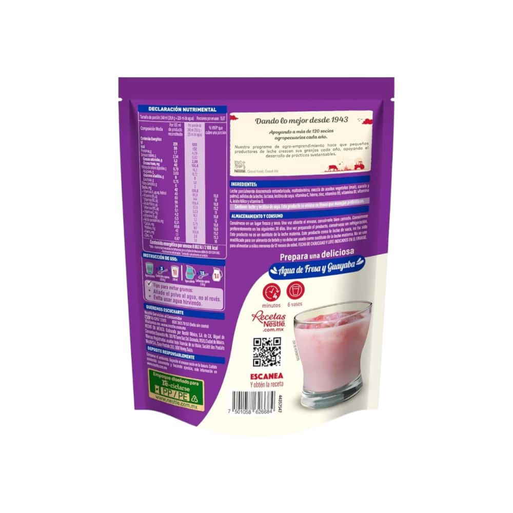 Alimento en polvo deslactosado para preparar bebidas a base de leche y grasa vegetal, adicionado con vitaminas y minerales Nestlé Carnation (460 g / 1 Lb) - Miniatura 7