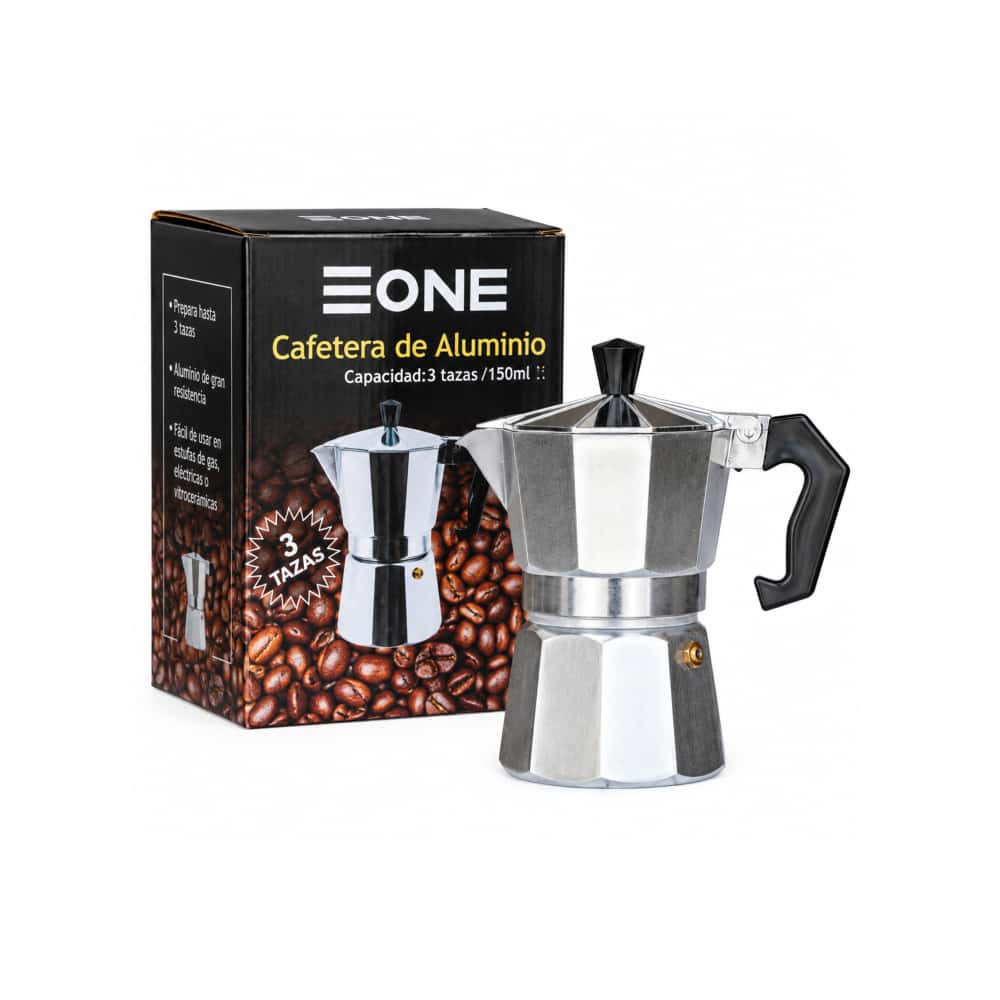 Cafetera clásica de aluminio de 3 tazas Eone - Miniatura 3