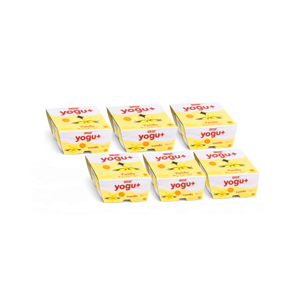 Yogur pasteurizado sabor a vainilla Yogu+ Feiraco (24 x 125 g / 4.40 oz) - Miniatura 1