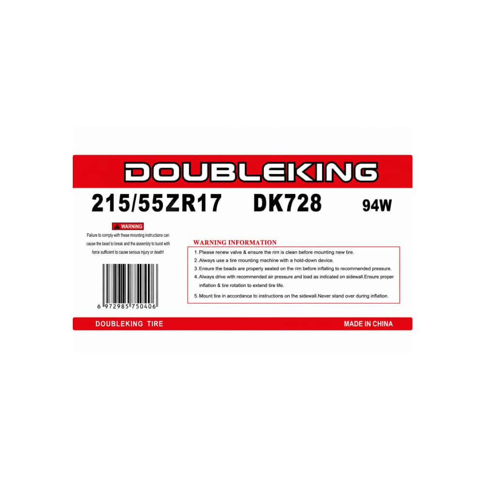 Neumático -goma- para carro 215 / 55 ZR17 Double King DK728 - Miniatura 2