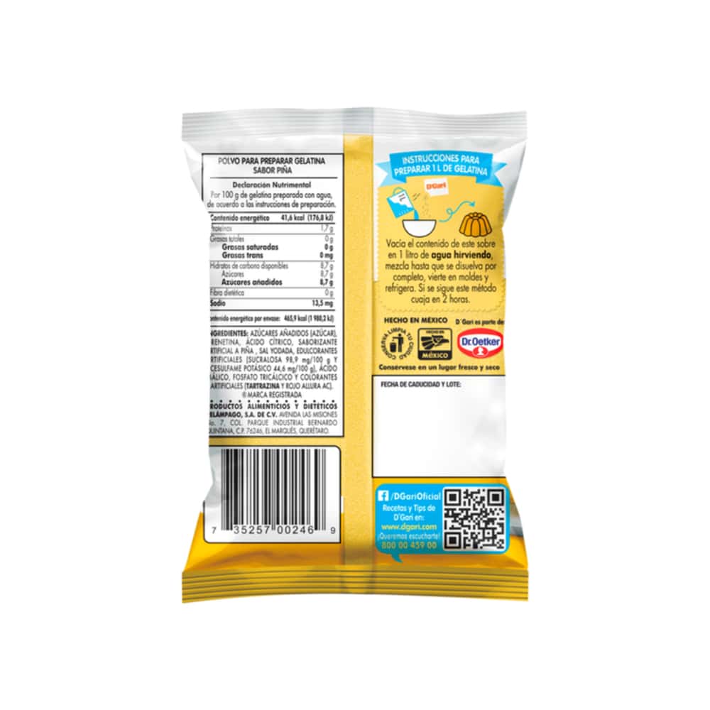 Gelatina de sabor piña D'Gari (120 g / 4.23 oz) - Miniatura 7
