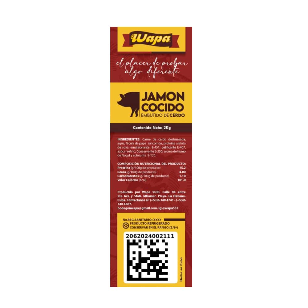 Jamón cocido Wapa (2 kg / 4.4 lb) - Miniatura 5