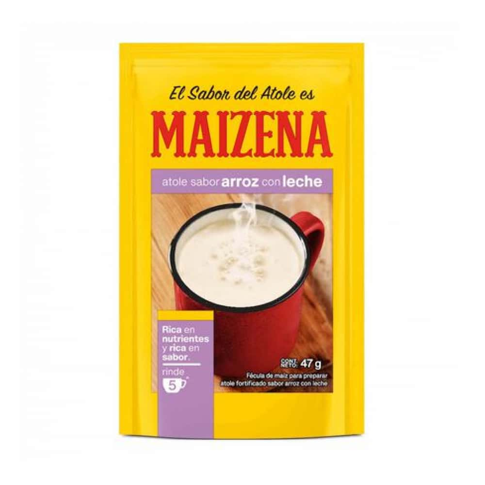 Fécula de maíz para preparar atole fortificado sabor arroz con leche (47 g / 1.65 oz) - Miniatura 4