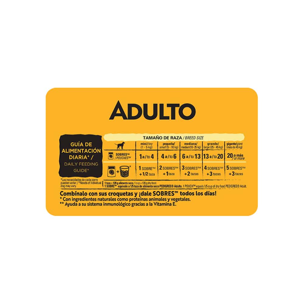 Comida para perros adultos con pollo en paté Pedigree (85 g / 2.99 oz) - Miniatura 4