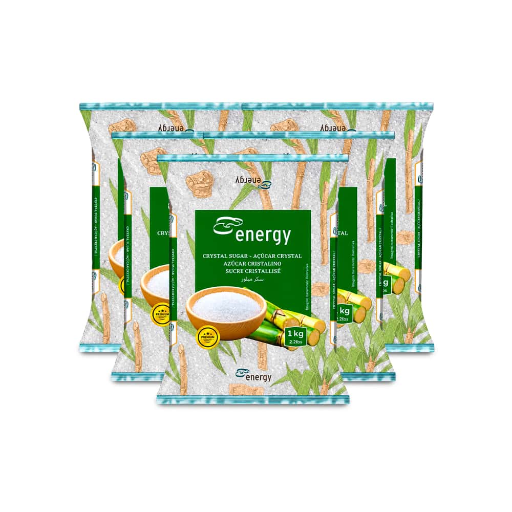 Azúcar blanca cristalina Energy (5 x 1 kg / 2.2 lb) - Miniatura 1