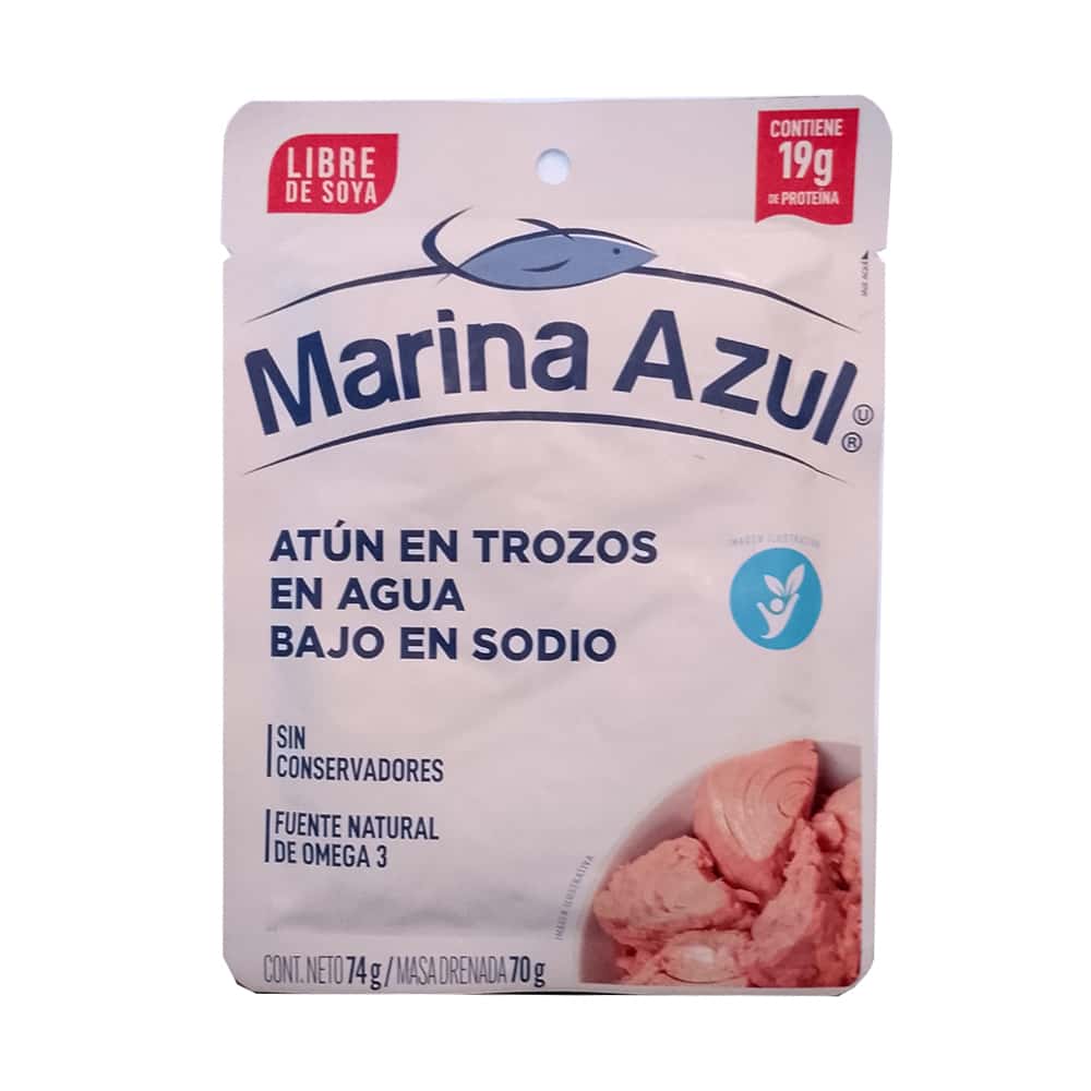 Atún en trozos en agua bajo en sodio Marina Azul (74 g / 2.61 oz) - Miniatura 1