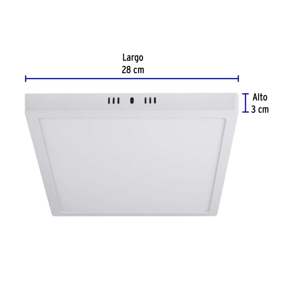 Luminario cuadrado blanco LED 24 W Volteck PLA-213L - Miniatura 6