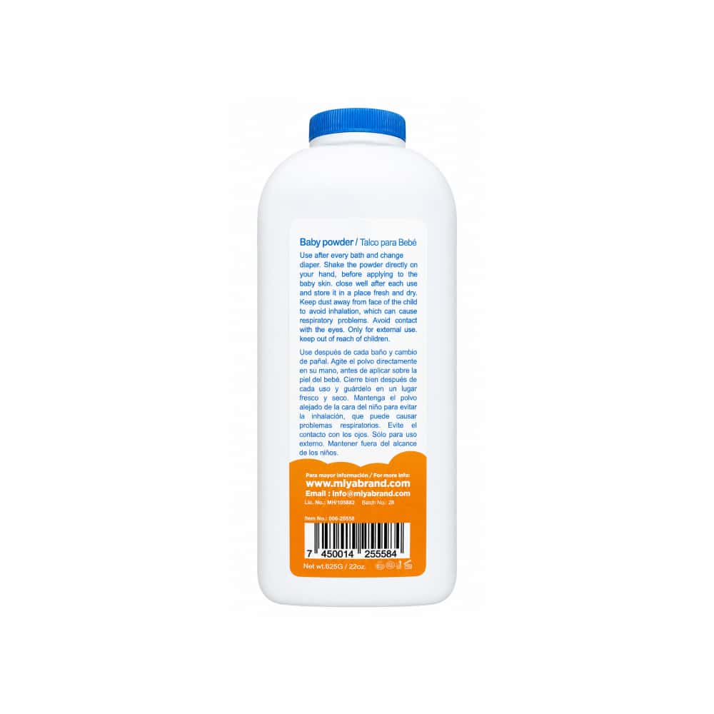 Talco para bebé Baby Blue Miya (625 g / 22 oz) - Miniatura 2