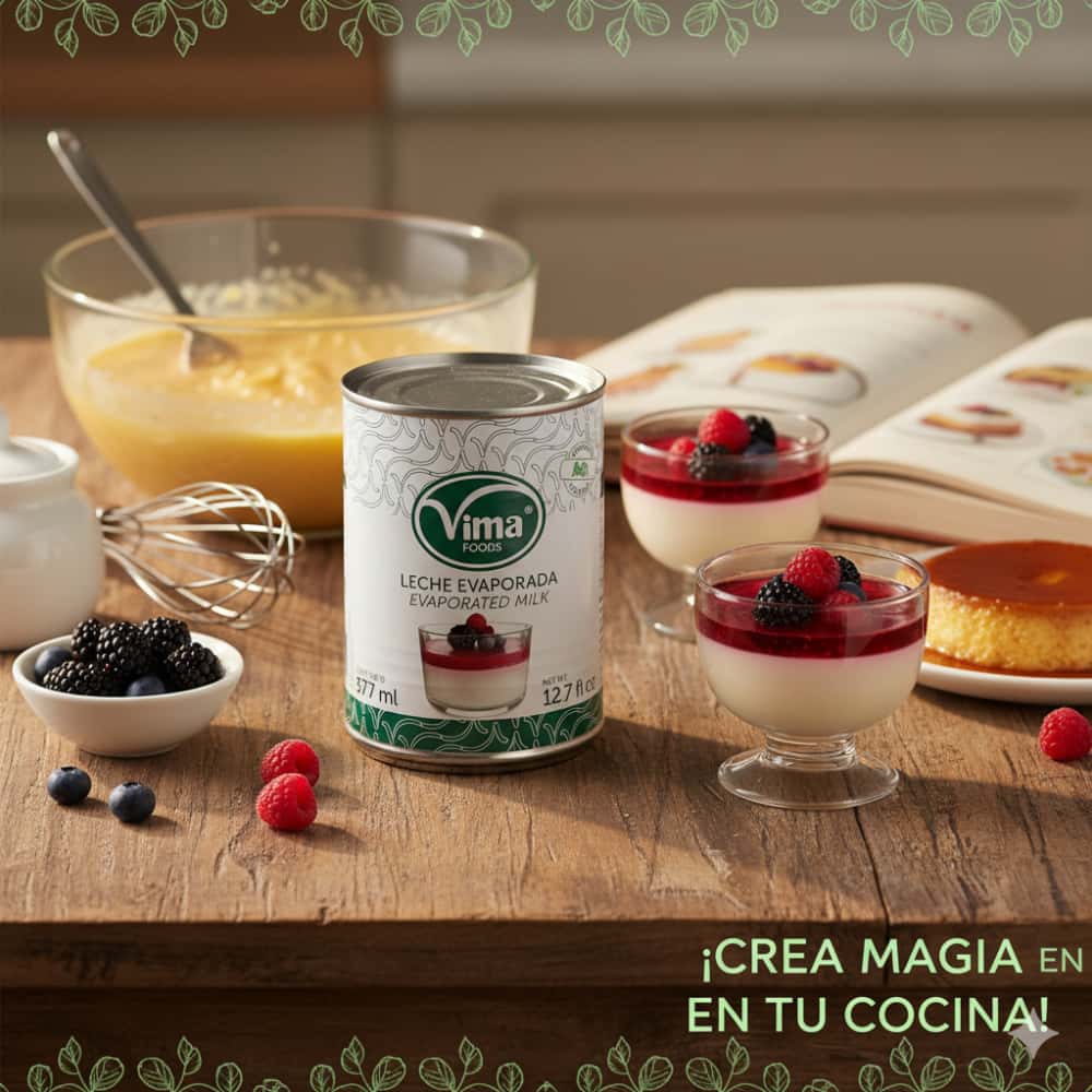 Leche evaporada Vima Foods (377 ml) - Miniatura 4