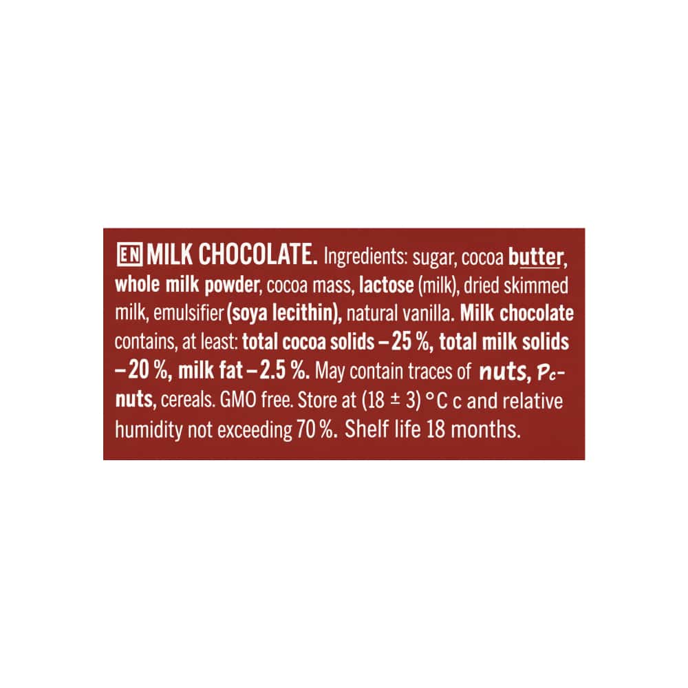 Tableta de chocolate con leche Pobeda (100 g / 3.5 oz) - Miniatura 3
