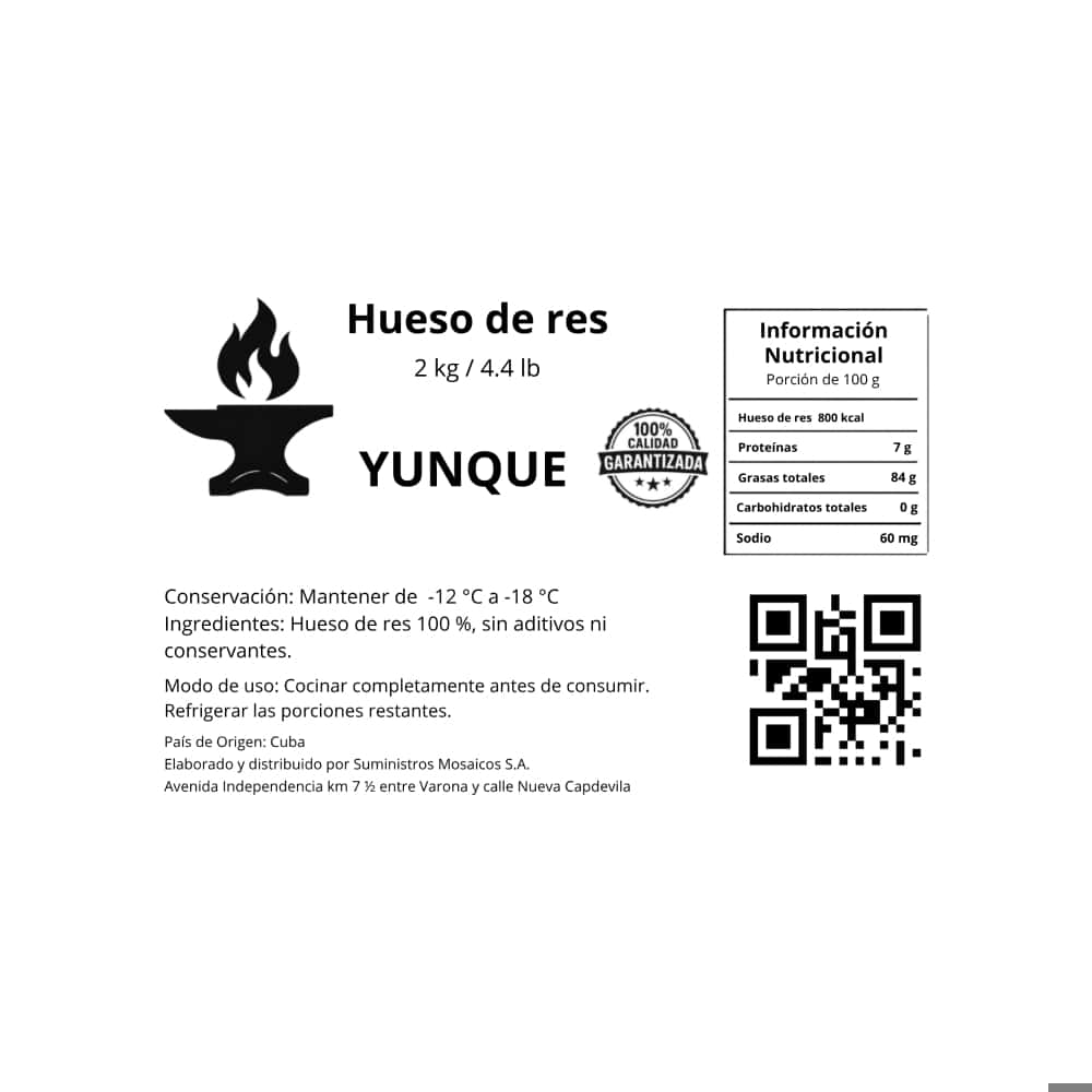 Hueso de res Yunque (2 kg / 4.4 lb) - Miniatura 3