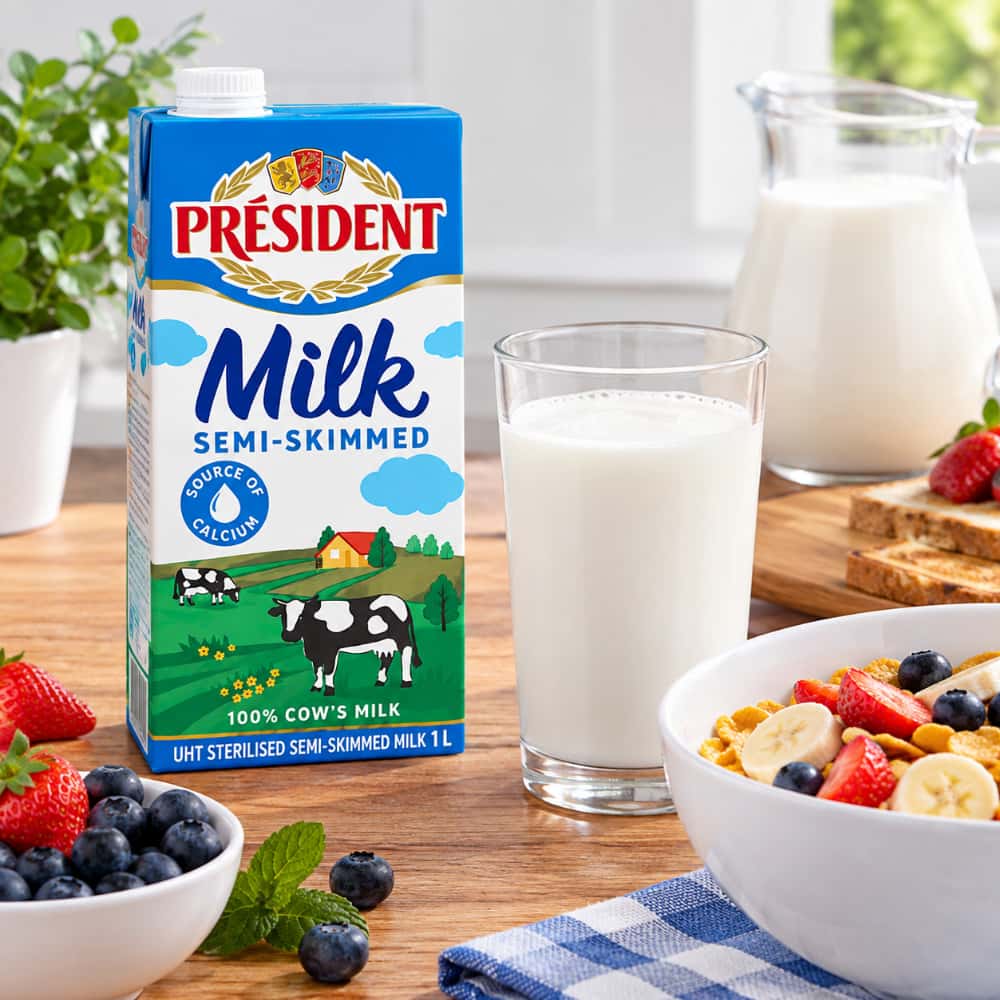 Leche semidesnatada President (1 L) - Miniatura 4