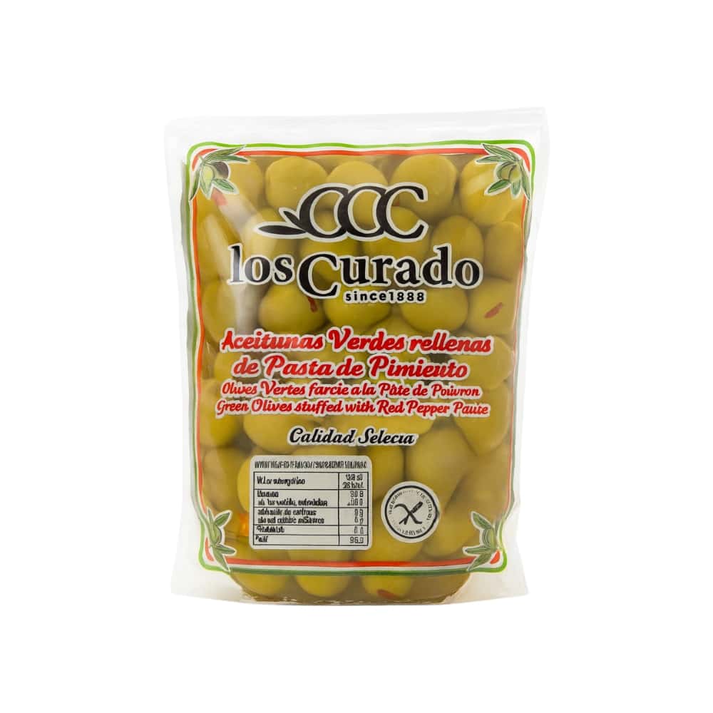 Aceitunas verdes rellenas de pasta de pimiento Los Curado (180 g / 6.35 oz) - Miniatura 2