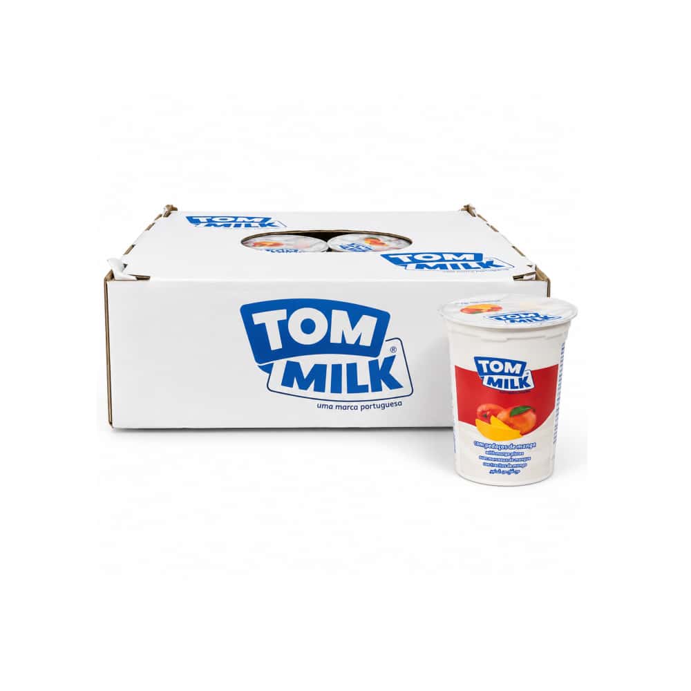 Yogurt pasteurizado sabor mango con trocitos de frutas Tom Milk (12 x 500 g / 1.10 lb) - Miniatura 1