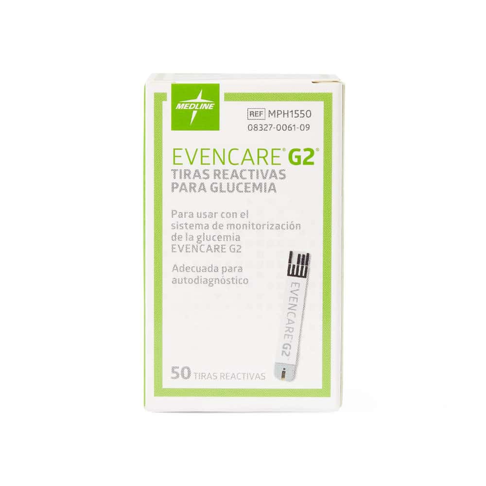 Tiras reactivas de glucosa en sangre EvenCare G2 Medline (50 U) - Miniatura 4
