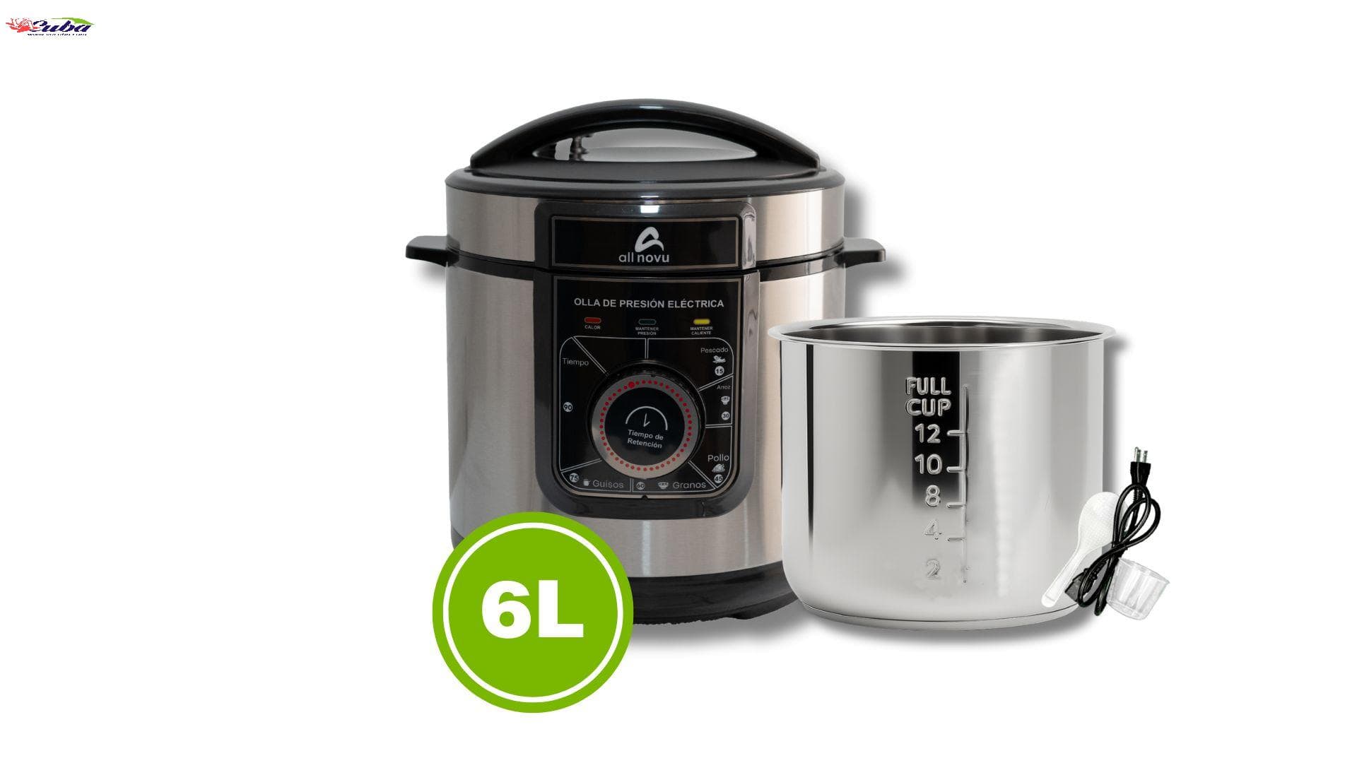 OLLA MULTIFUNCIÓN INOX BOTÓN 6L ALLNOVU