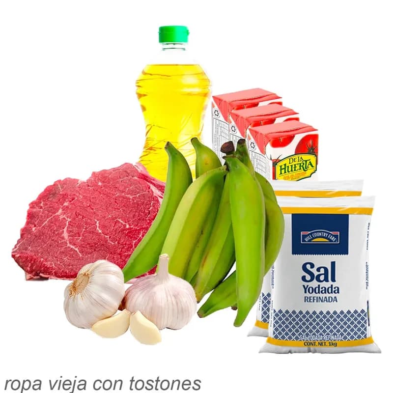Combo Ropa Vieja  con Tostones