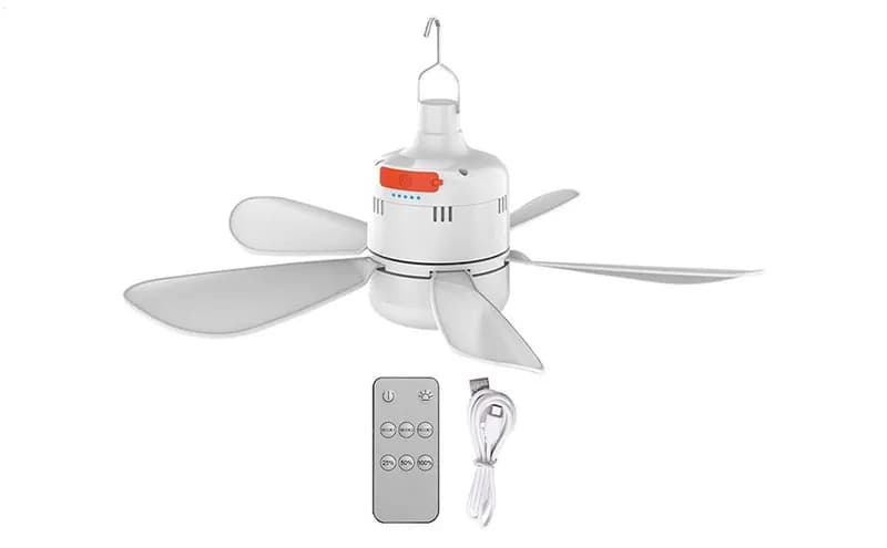 Lámpara con paletas de techo eléctrica - luz LED