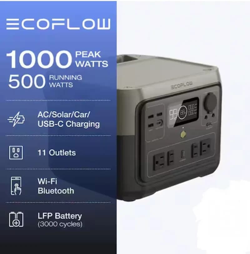 EcoFlow RIVER 2 MAX 1000 Watts