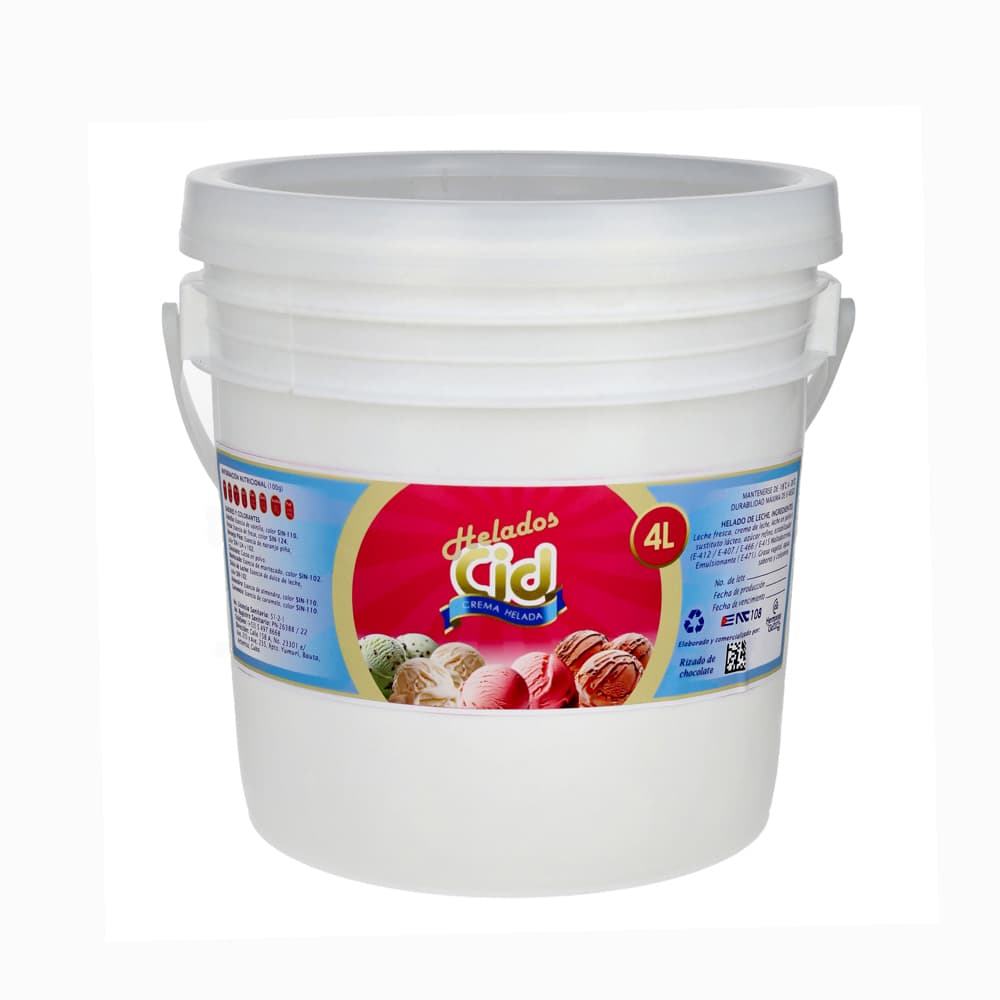 Helado sabor rizado de chocolate CID (4 L) - Imagen 1