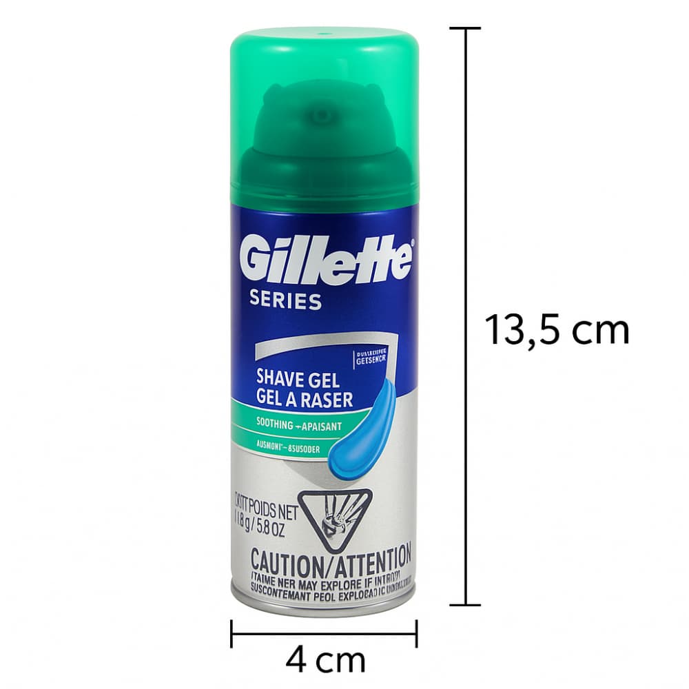 Gel de afeitar suavizante para piel sensible Gillette Series (70 g / 2.5 oz) - Miniatura 2