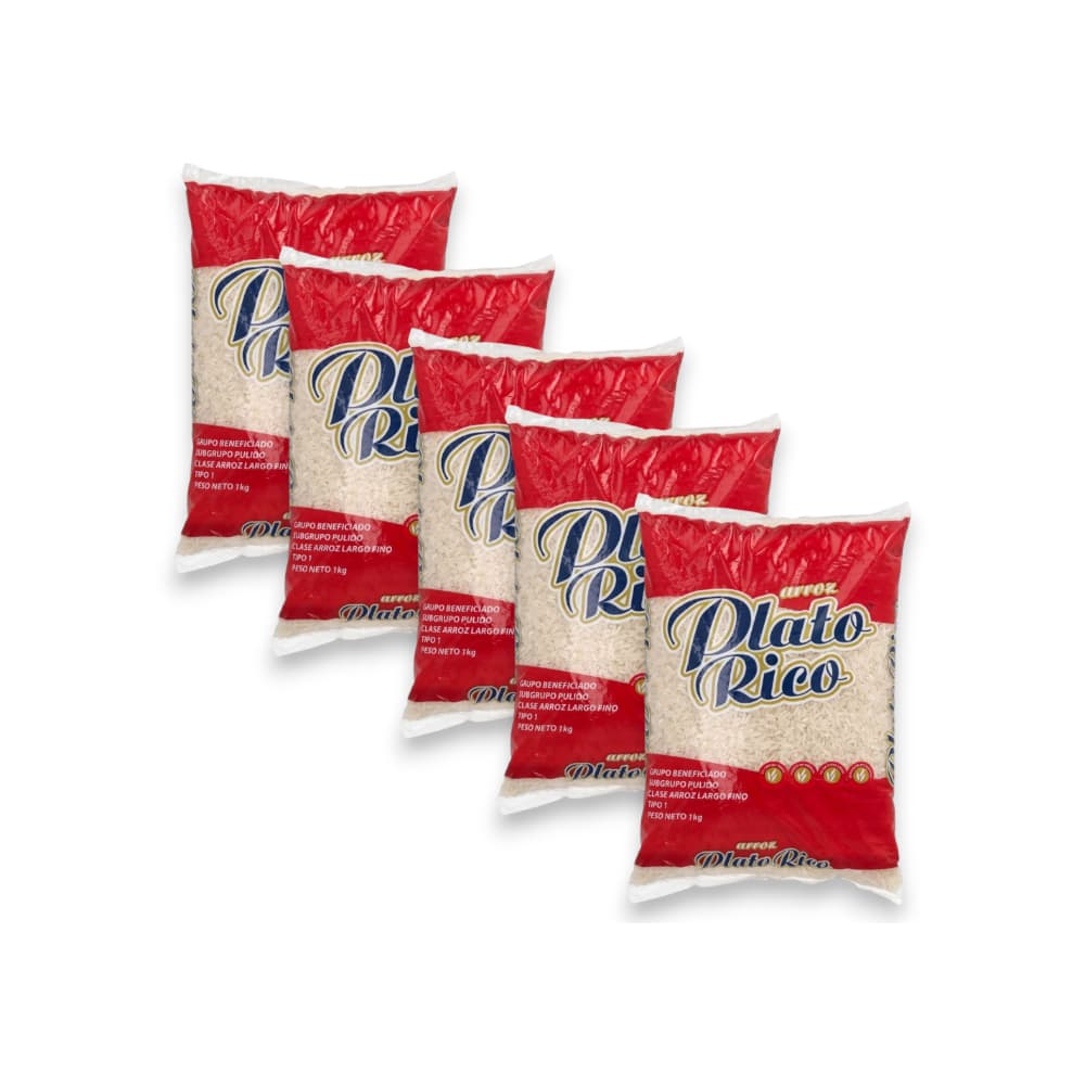 Arroz Plato Rico (5 x 1 kg / 2.2 lb) - Imagen 1