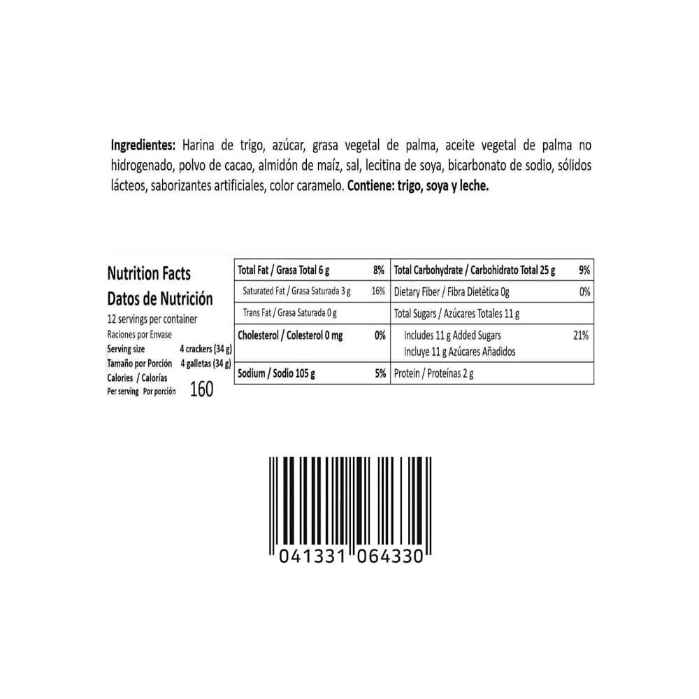 Galletas de chocolate rellenas con crema sabor a vainilla Carnaval Goya (403 g / 14.2 oz) - Miniatura 3