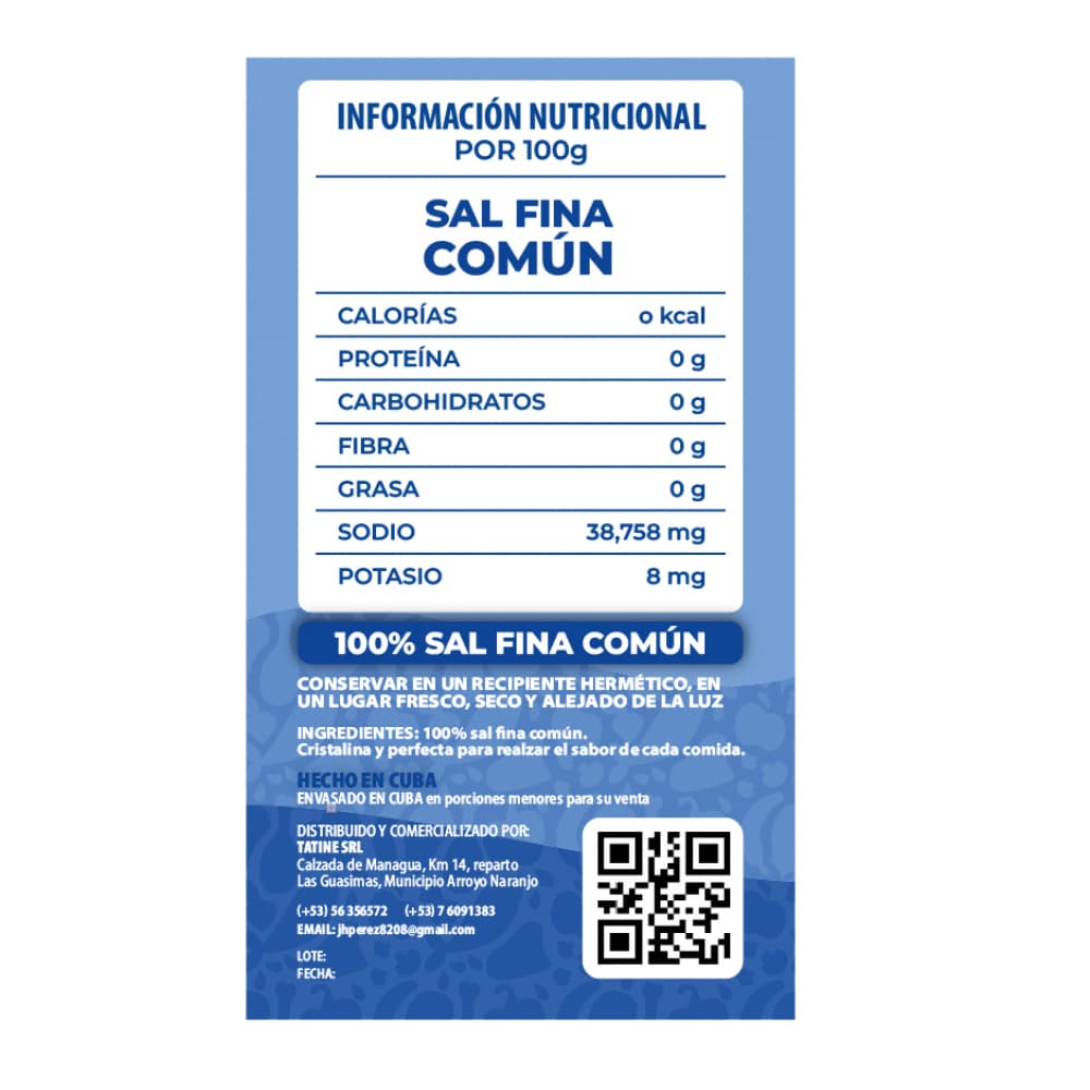 Sal fina común Campo Vivo (500 g / 1.1 lb) - Miniatura 3