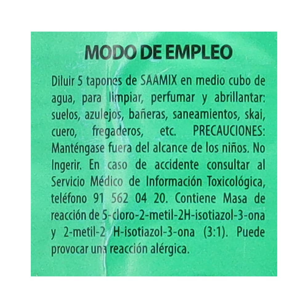 Detergente líquido amoniacal friegasuelos Saamix (1.5 L) - Miniatura 3