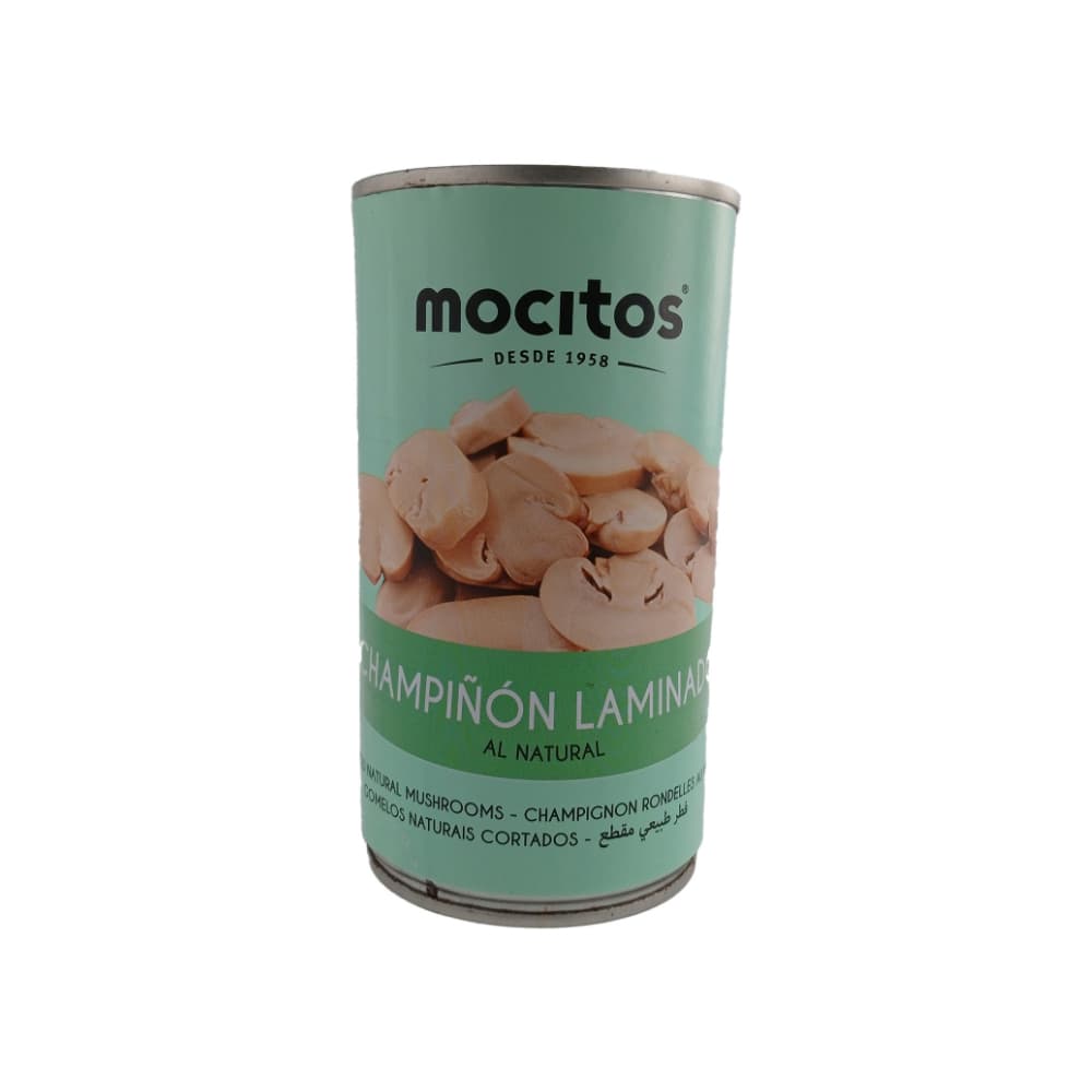 Champiñón laminado al natural Mocitos (350 g / 12.34 oz) - Imagen 1