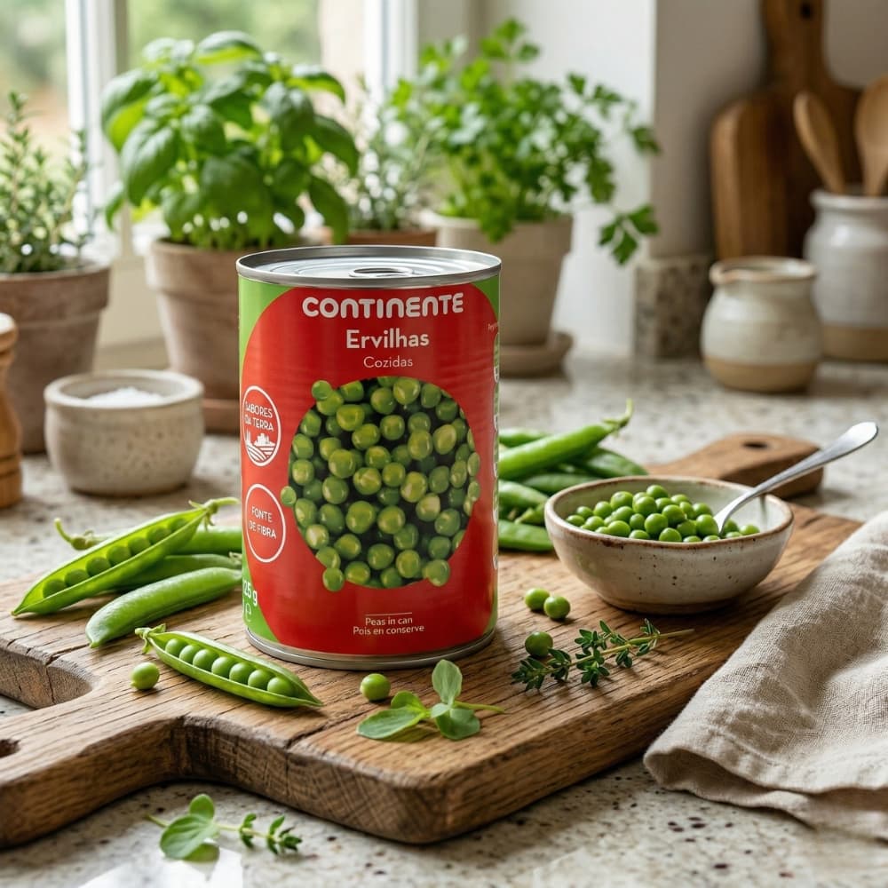 Guisantes hervidos sin gluten Continente (420 g / 14.82 oz) - Miniatura 3