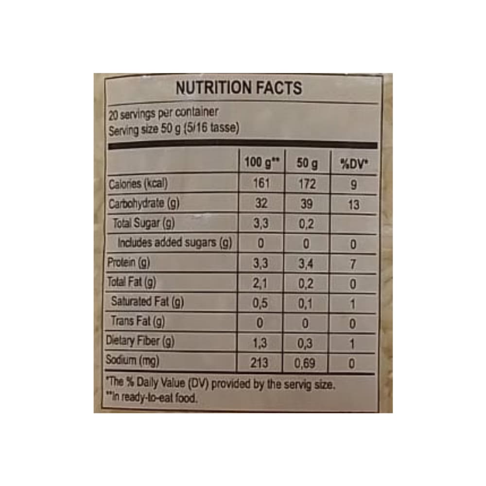 Arroz blanco de grano largo Energy (1 kg / 2.2 lb) - Miniatura 3