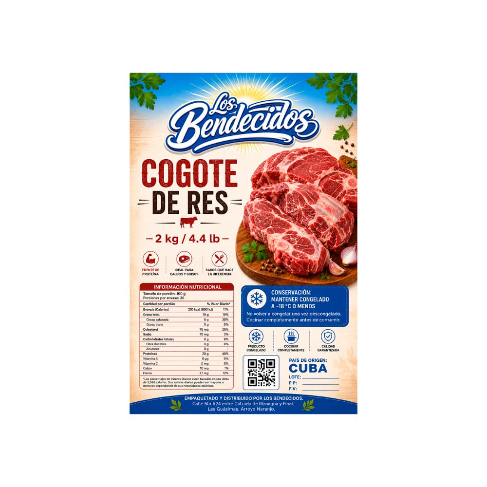 Cogote de res Los Bendecidos (2 kg / 4.4 lb) - Miniatura 2
