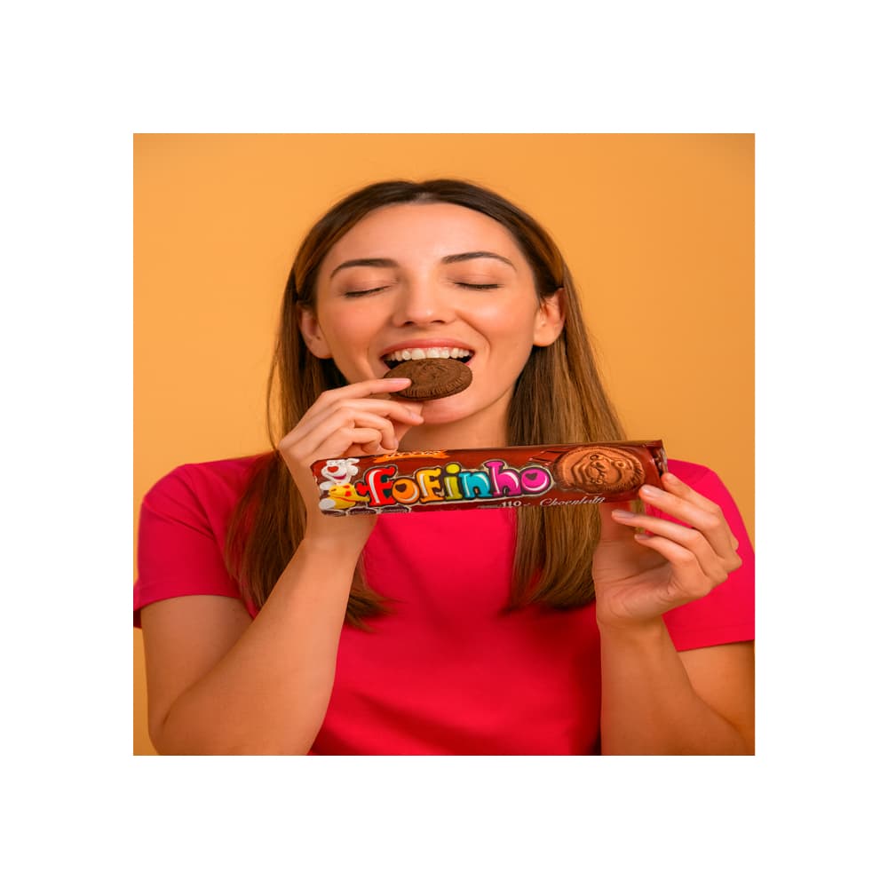 Galletas de chocolate rellenas con crema de chocolate Fofinho (2 x 110 g / 3.9 oz) - Miniatura 3