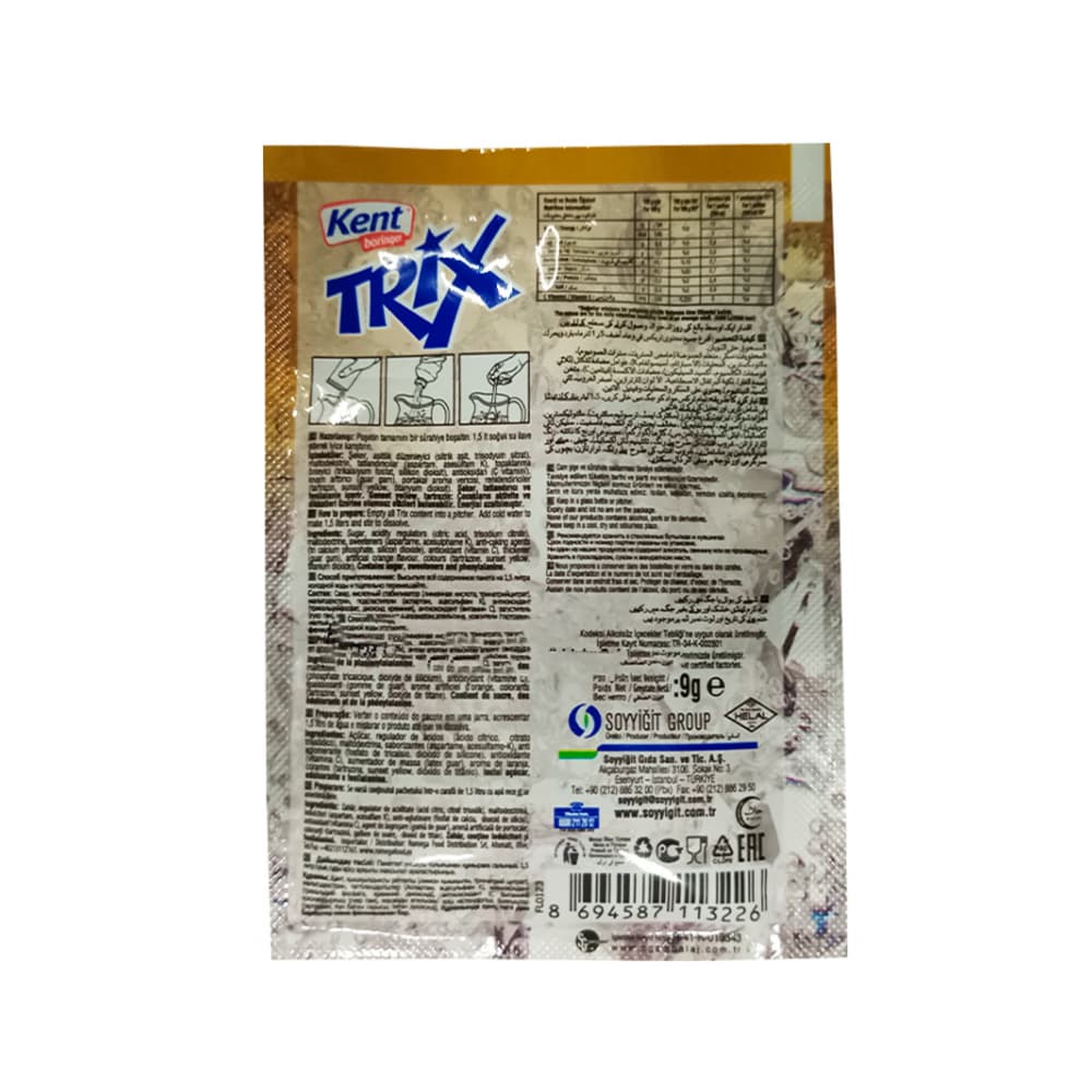 Caja de refresco en polvo sabor naranja Trix (24 x 9 g) - Miniatura 3