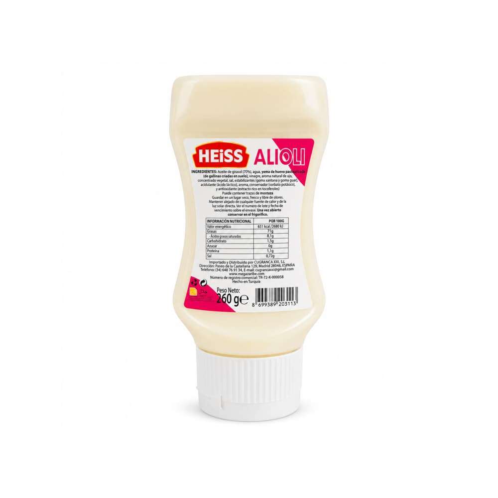 Mayonesa Alioli Heiss (260 g / 9.7 oz) - Miniatura 2
