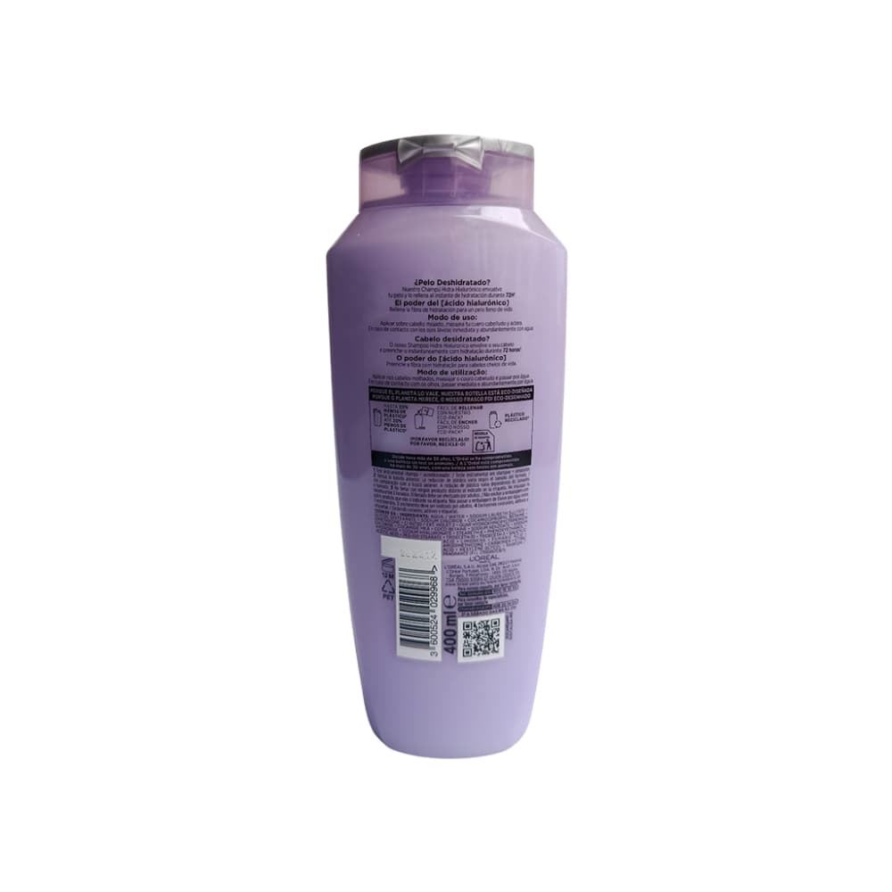 Champú Hidra Hialurónico L'Oréal Paris Elvive (400 ml) - Miniatura 2