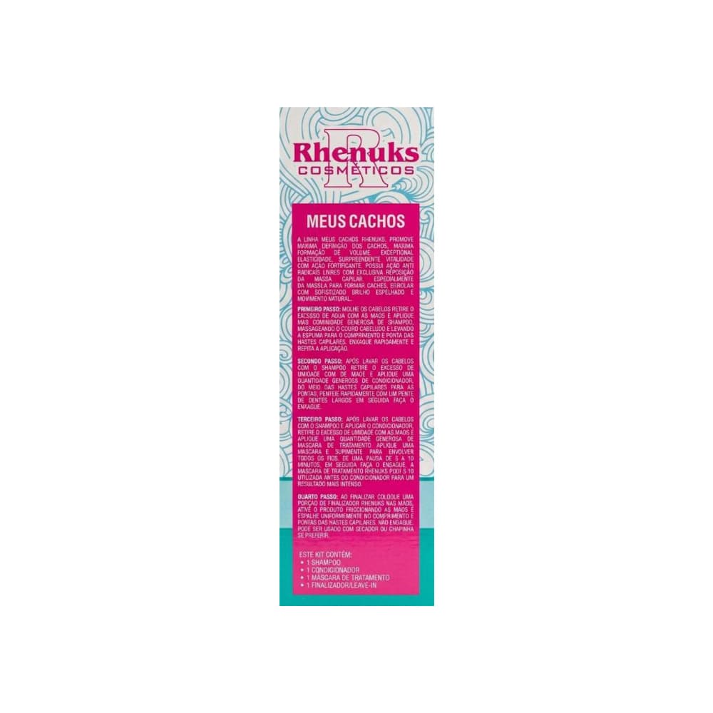 Set de 4 productos para cabello rizado Rhenuks Cosméticos Meus Cachos - Miniatura 4