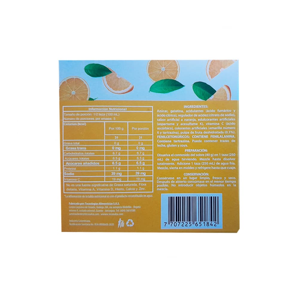 Gelatina sabor Naranja Boom (40 g / 1.41 oz) - Miniatura 3