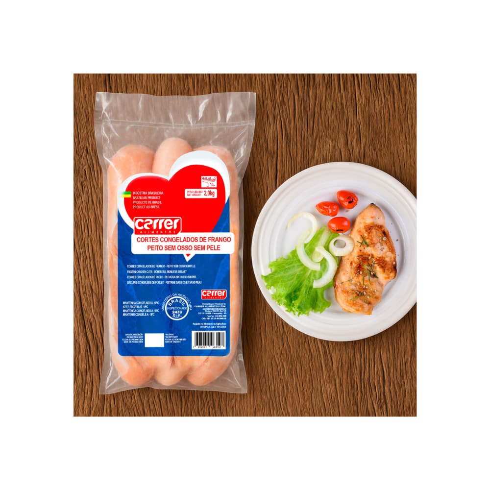 Pechuga de pollo sin piel y sin hueso Carrer 2 kg + Salchichas de pollo Carrer 2 x 375g - Miniatura 3