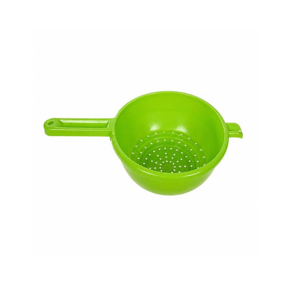 Escurreverduras de plástico con mango grande verde de 42 cm Casa y Menaje - Miniatura 1