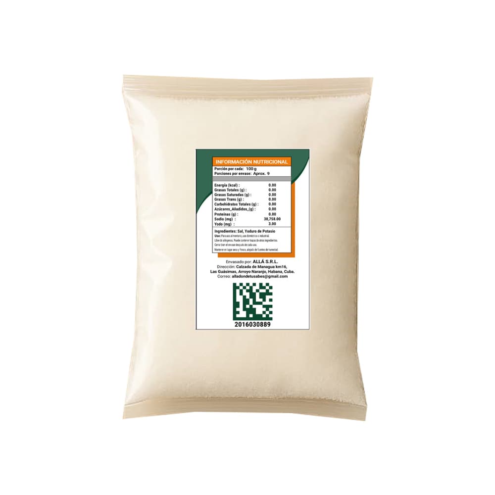 Sal fina yodada ALLÁ (907 g / 2 lb) - Miniatura 2