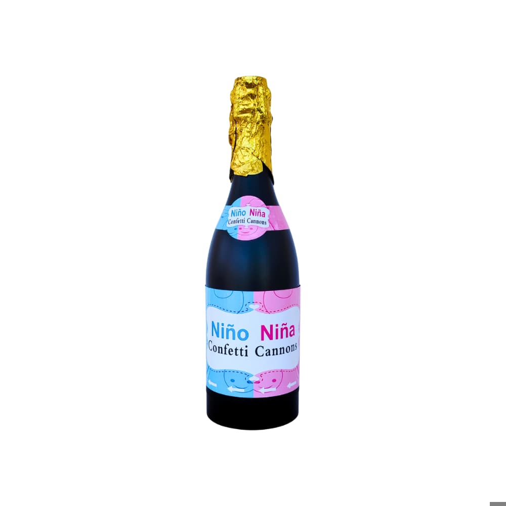 Botella cañones de confetti revelación de género femenino Gutza - Miniatura 4