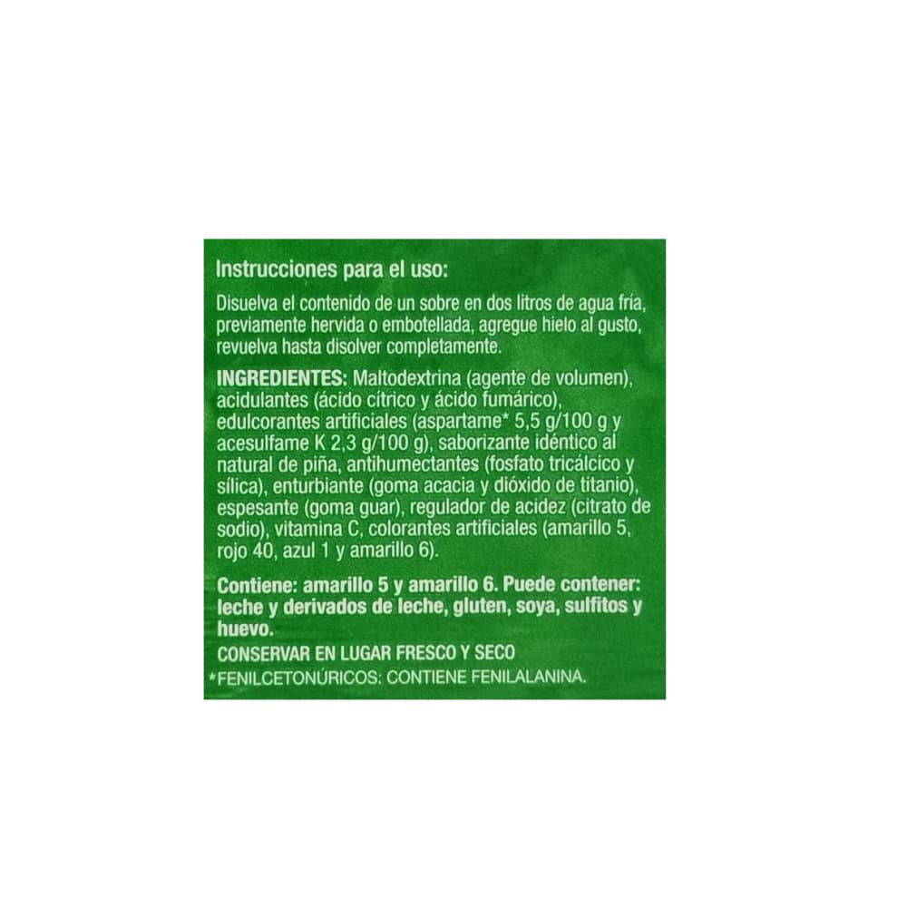 Refresco instantáneo sabor piña Zuko (104 g / 3.66 oz) - Miniatura 2