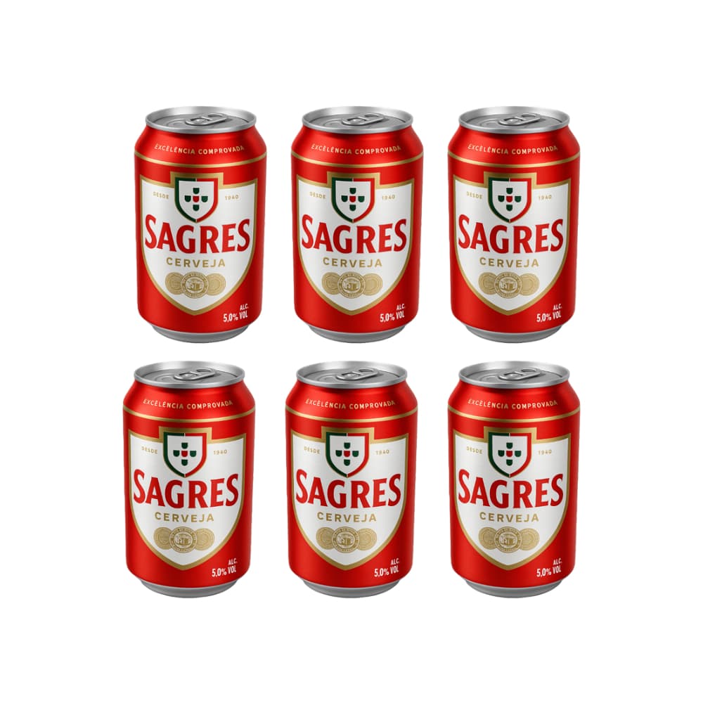 Cerveza Sagres (6 x 330 ml) - Imagen 1