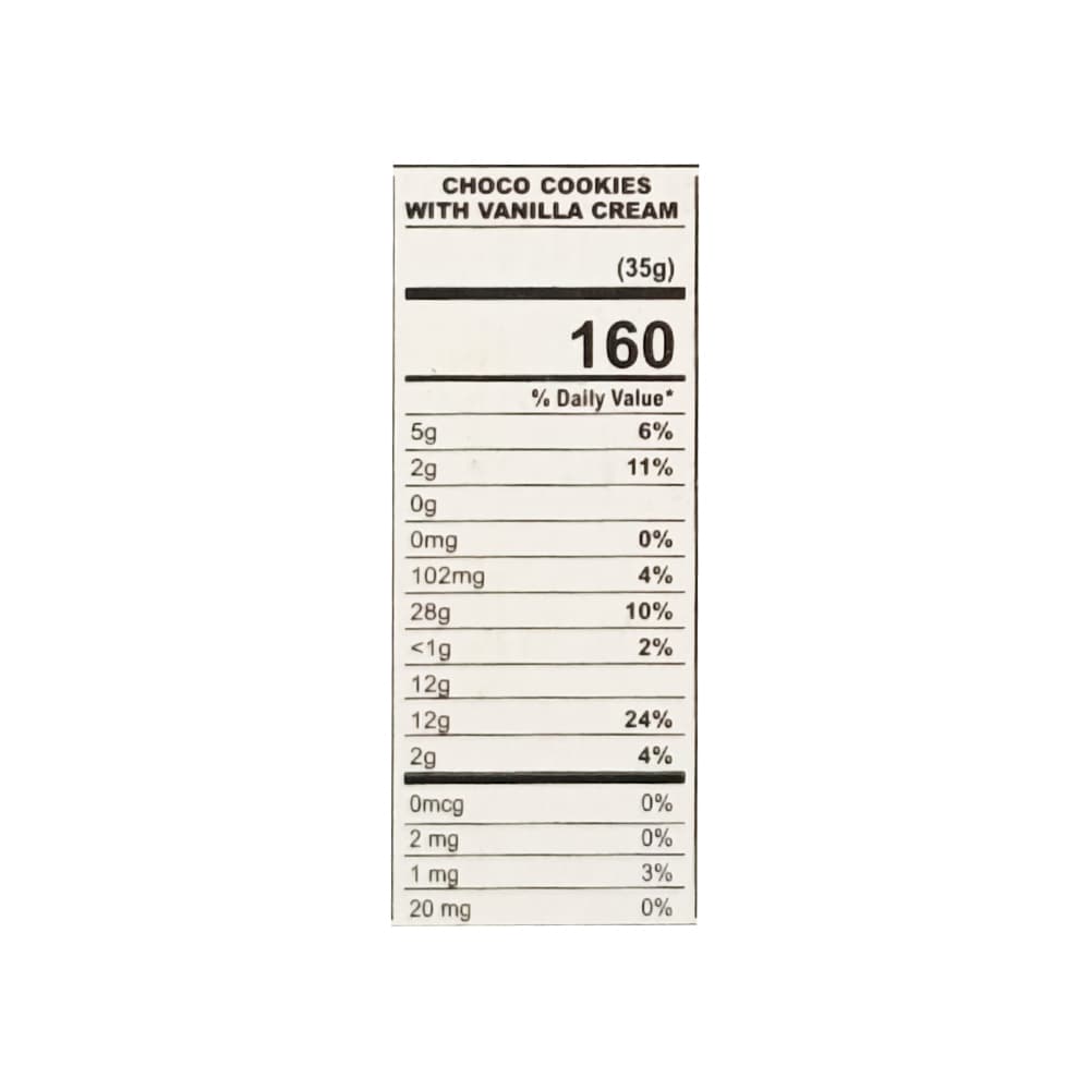 Galletas sándwich de chocolate rellenas de crema sabor a vainilla Delizola (35 g / 1.23 oz) - Miniatura 3